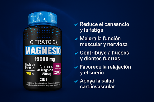Citrato de Magnesio con Colágeno Hidrolizado – 60 cápsulas.